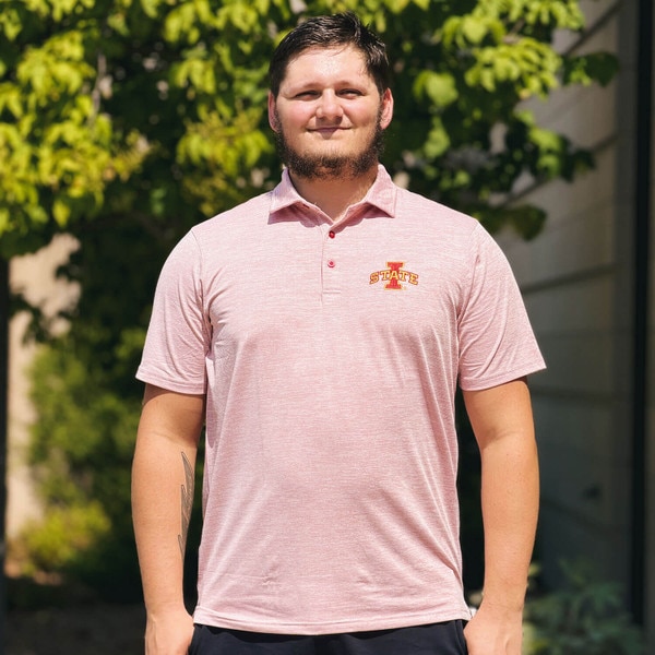 Antigua I-State Cardinal Heather Endless FA26 Polo